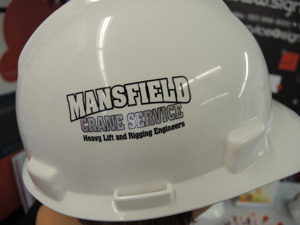 Custom Printed Hard Hat - Mansfield Crane Service